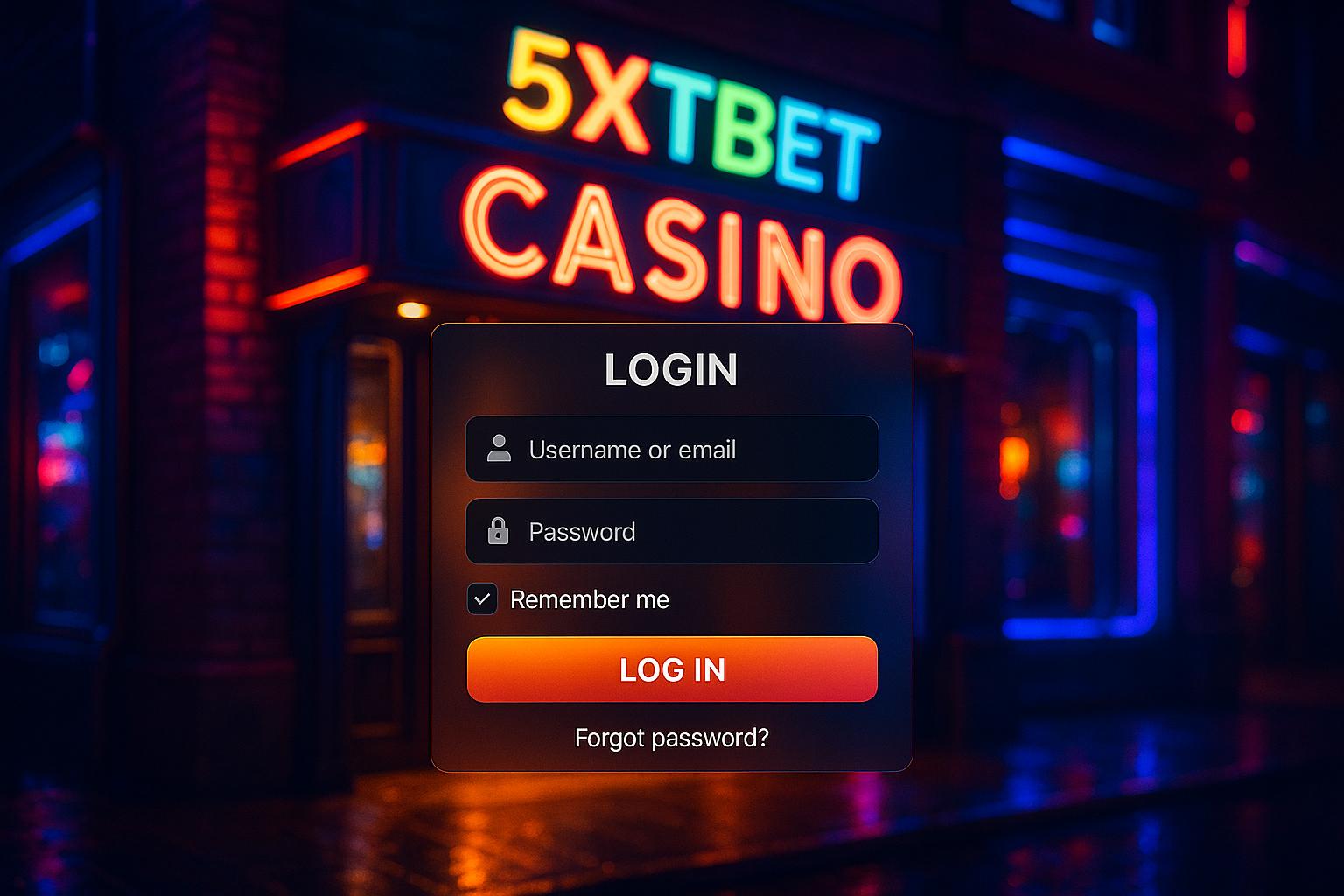 Login no Cassino 5XTBET